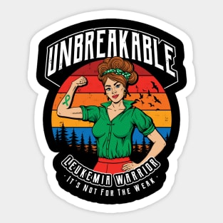 Unbreakable Leukemia Warrior Sticker